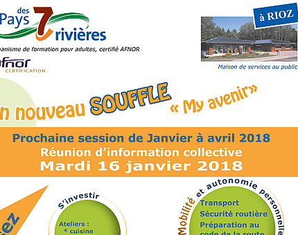 Action "Un nouveau souffle - My Avenir" réunion d'information à 9h00