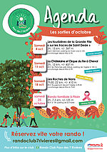 Télécharger l'agenda de OCTOBRE 2025 du Rando Club du Pays des 7 Rivières