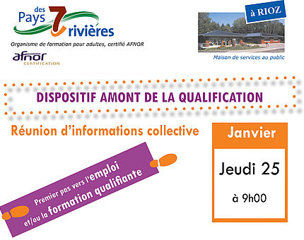 Dispositif en amont de la qualification - Réunion d'information collective 9h00